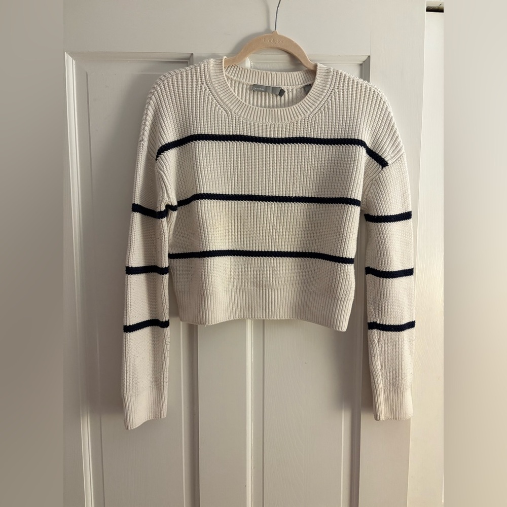 Vince Striped Ribbed Sweater